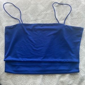 Blue shein tank top